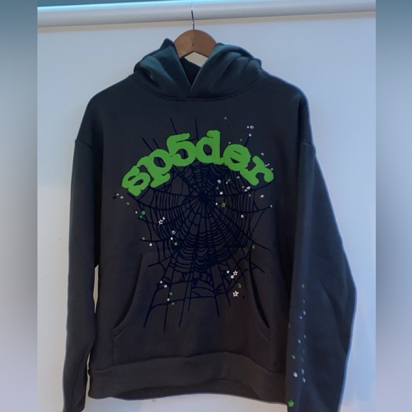 Slate Grey Sp5der Hoodie - Picture 1 of 2